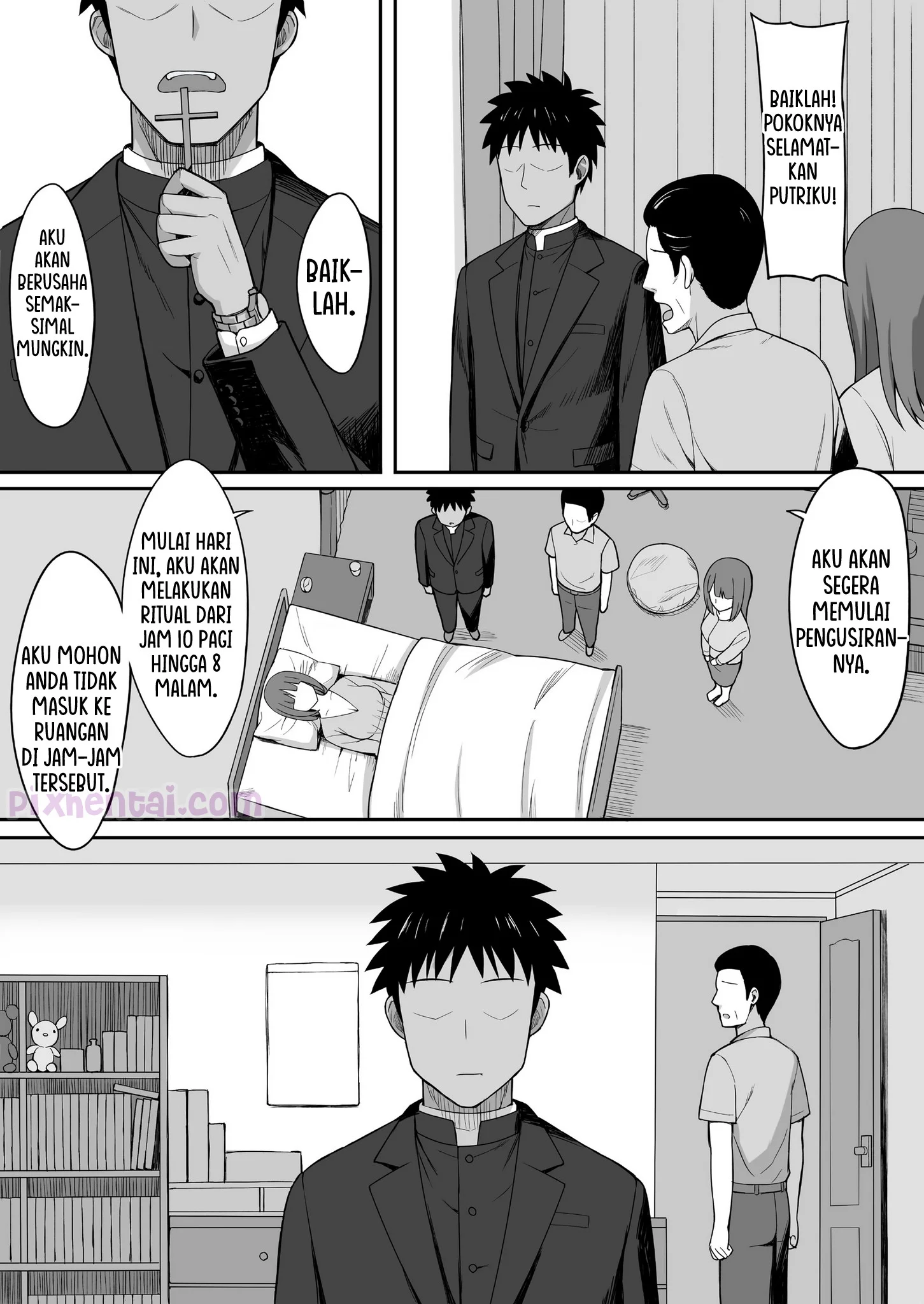 Komik hentai xxx manga sex bokep Sexorcism Ritual Pengusiran Setan yang Merasuki Seorang Gadis 7